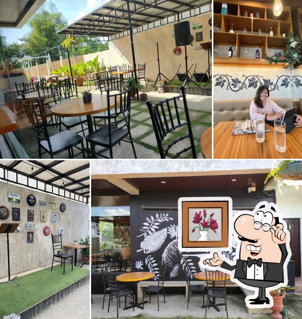 Interior decor and seating at Lola's restaurant